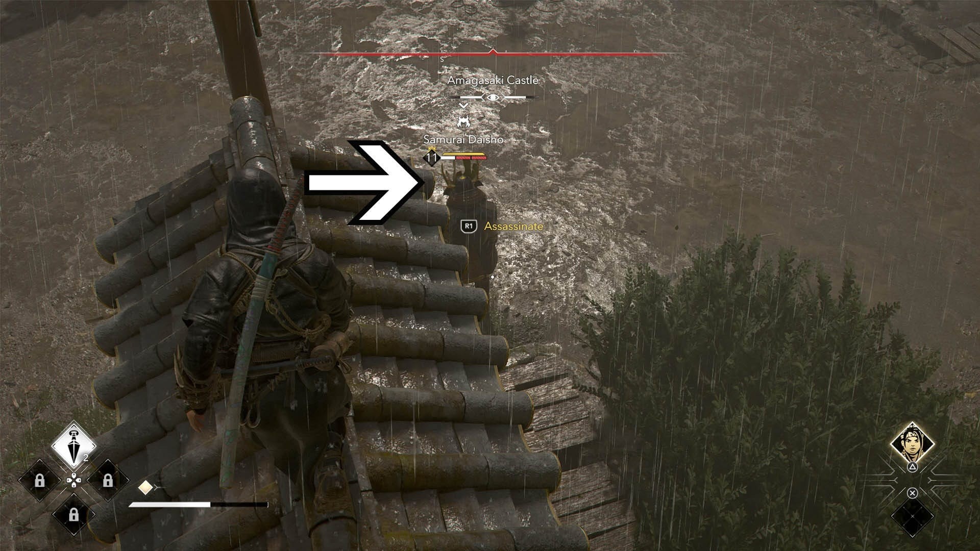 Hình ảnh Samurai thứ hai tại Lâu đài Amagasaki, Assassin's Creed Shadows