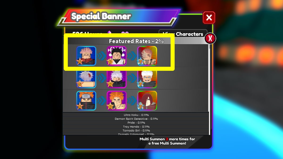 Hình ảnh The Strongest One trong banner triệu hồi đặc biệt của ASTD