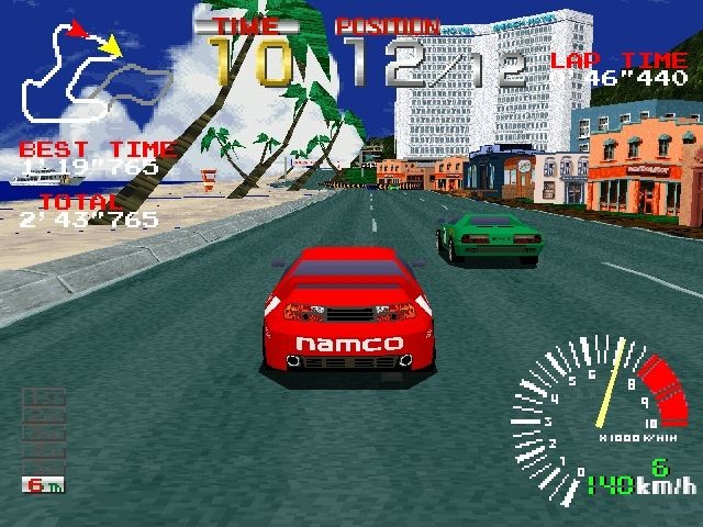 Hình ảnh từ trò chơi Ridge Racer trên PS1