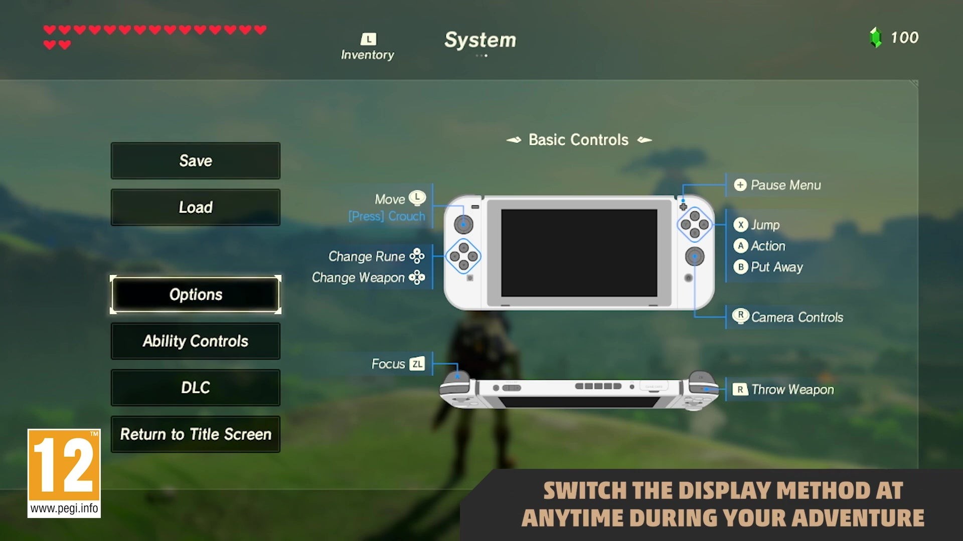 Hình ảnh tùy chọn VR trong Zelda: Breath of the Wild