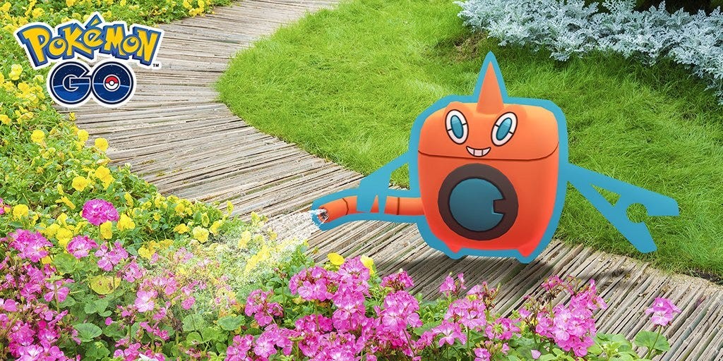Hình ảnh Wash Rotom trong Pokémon Go với hình dạng máy giặt