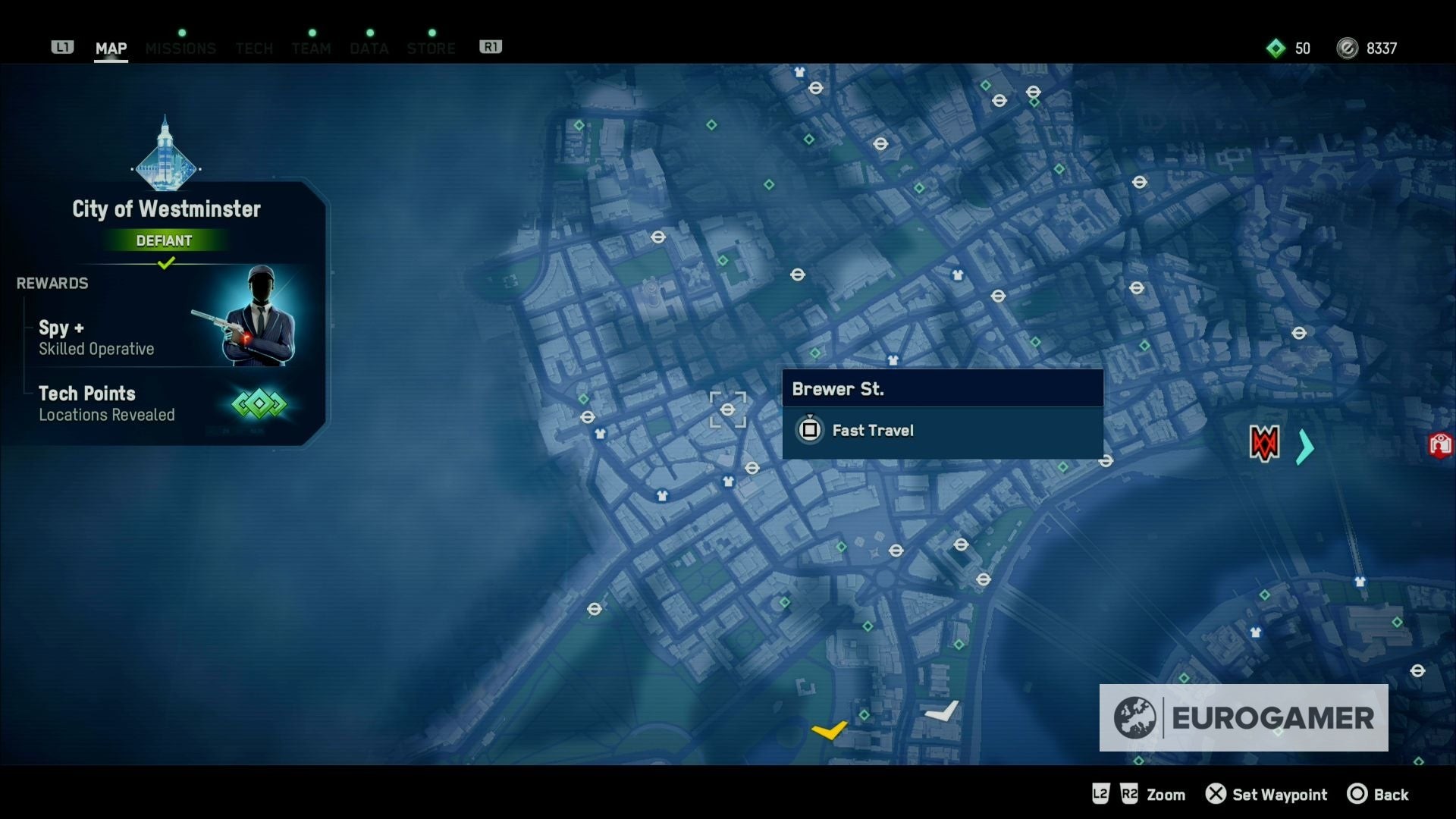 Hồ sơ đặc vụ Sát Thủ (Hitman) trong Watch Dogs Legion với các kỹ năng đặc biệt