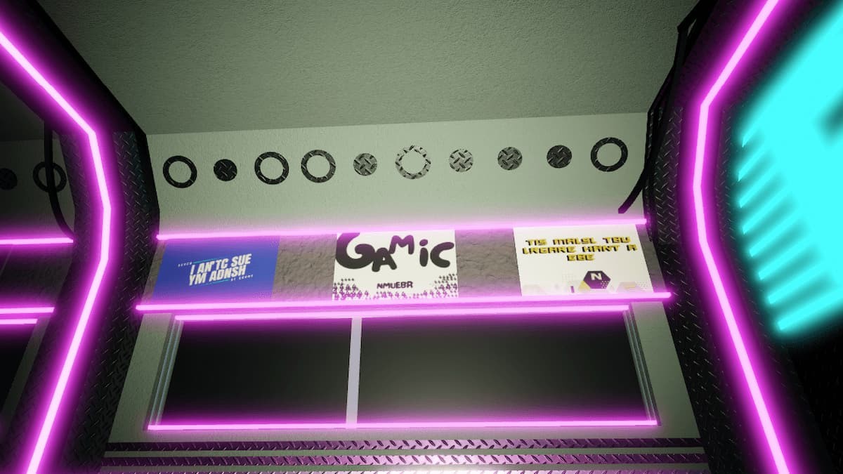 Họa tiết trên trần nhà chỉ thứ tự công tắc cầu chì trong Terminal Escape Room