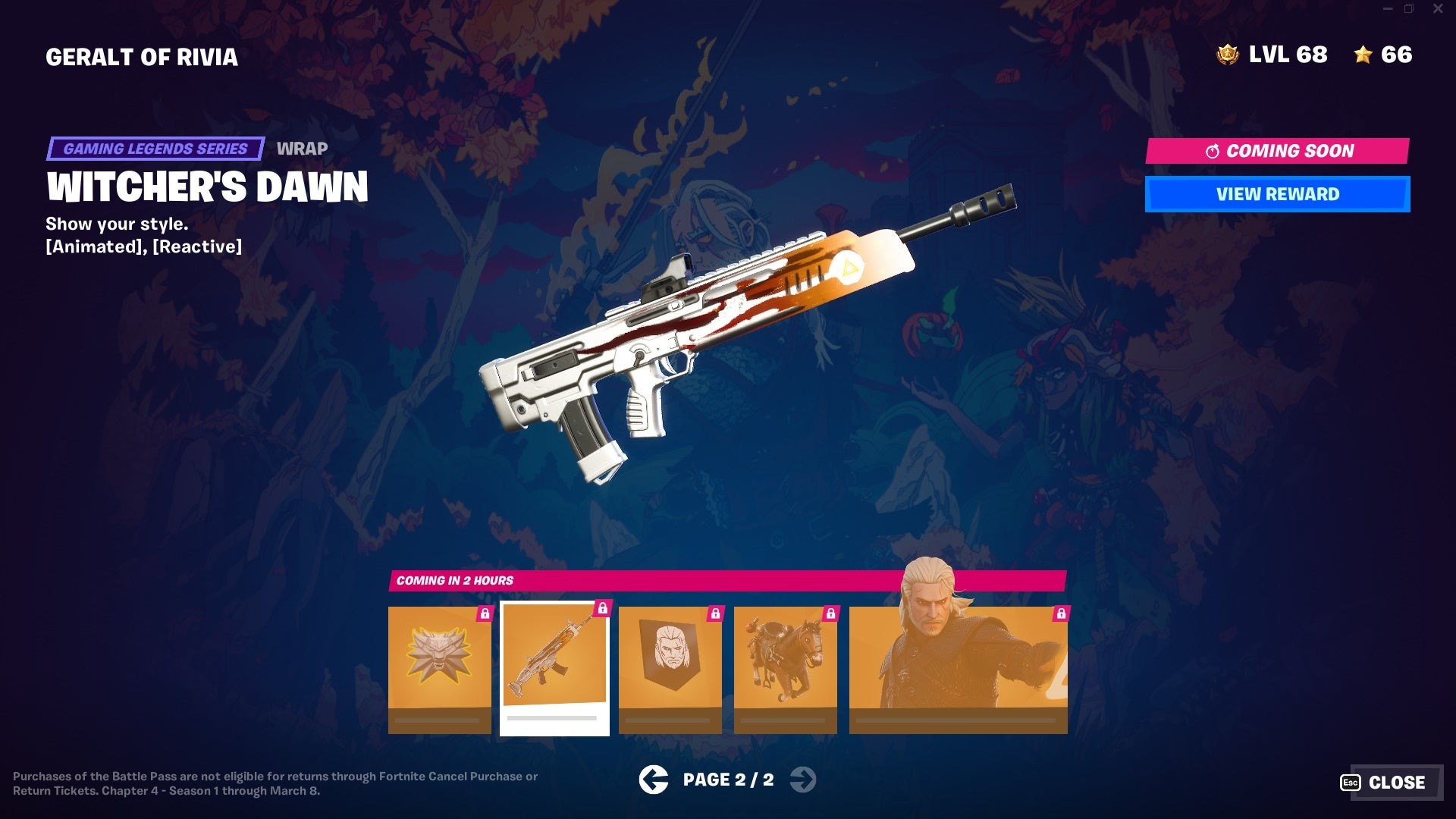 Họa tiết vũ khí Witcher's Dawn lấy cảm hứng từ The Witcher