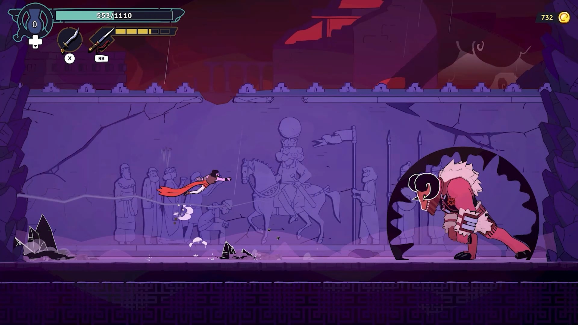 Hoàng tử đối đầu với một ông trùm có sừng trong The Rogue Prince of Persia