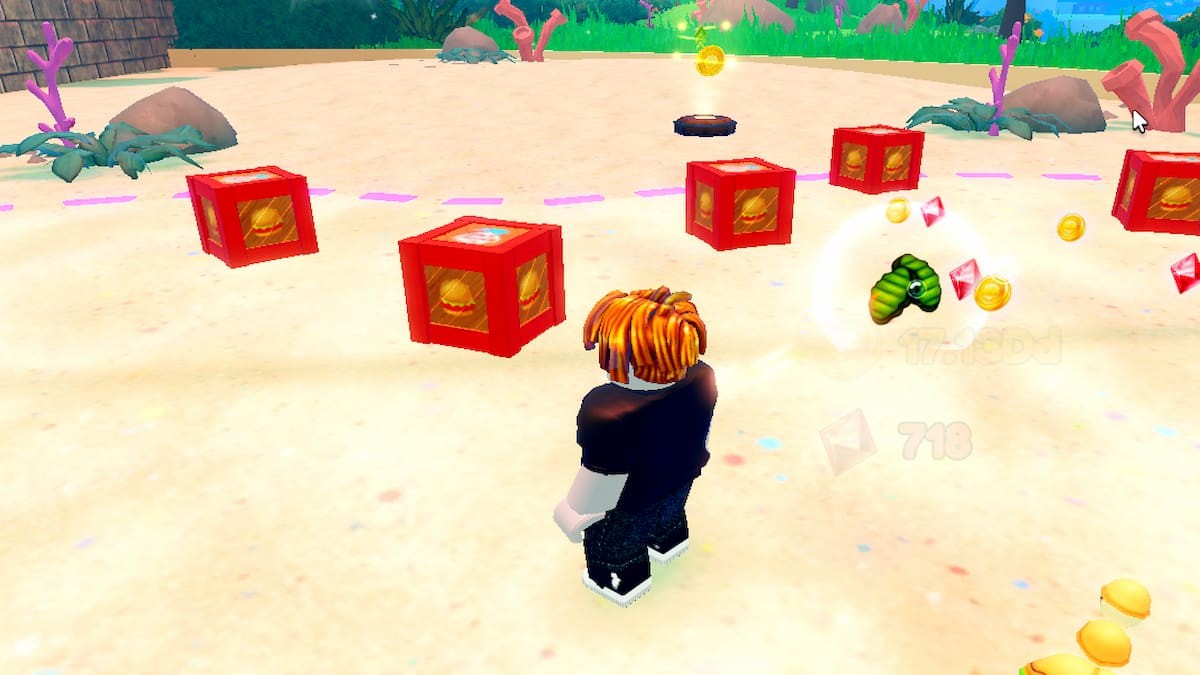 Hộp nguyên liệu làm Krabby Patty trong SpongeBob Simulator
