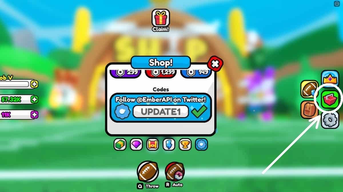 Hướng dẫn cách nhập code Football Pro Simulator Roblox trong mục Shop để nhận thưởng