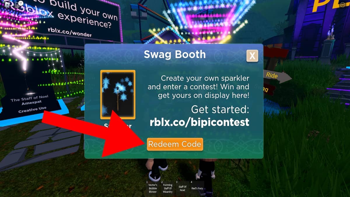 Hướng dẫn cách nhập code Mansion of Wonder tại gian hàng Swag Booth trong Roblox