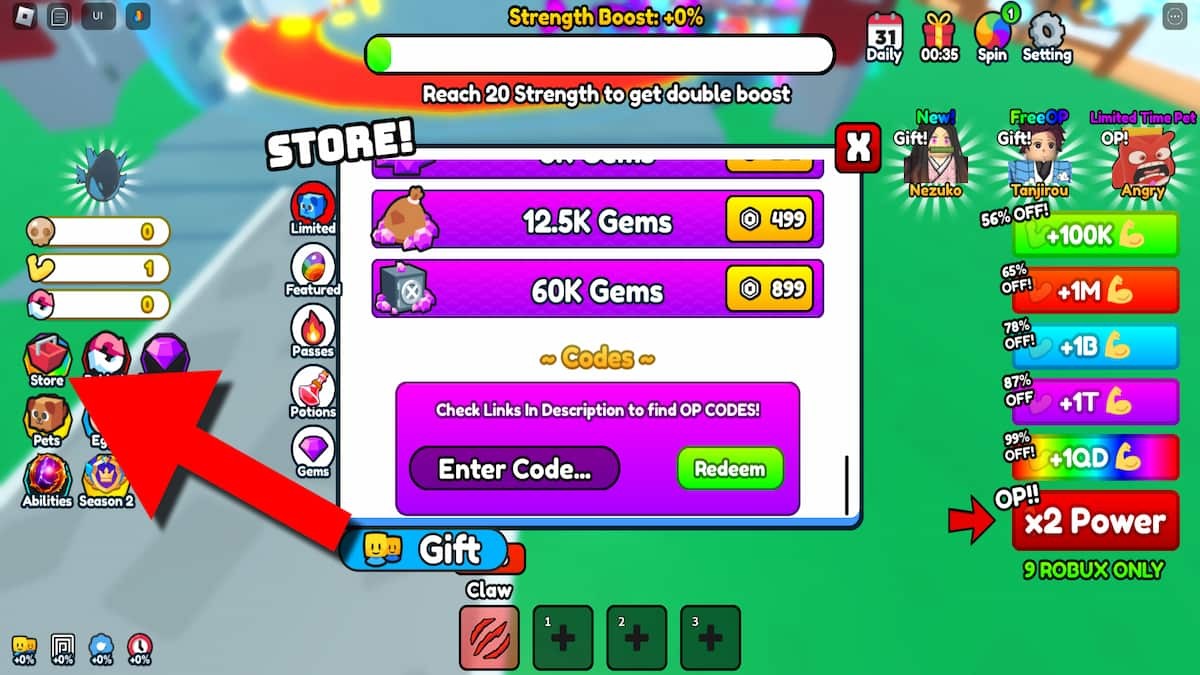 Hướng dẫn chi tiết cách nhập code Demon Training Simulator Roblox để nhận quà miễn phí