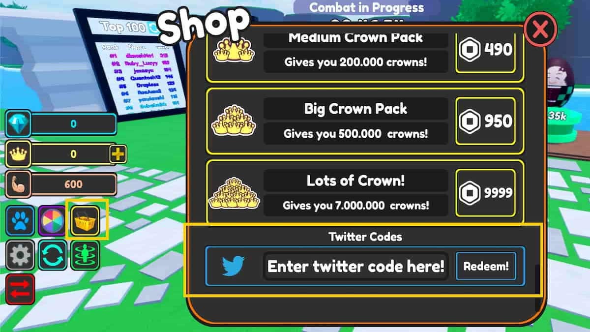 Hướng dẫn nhập code Anime Strong Race trong game Roblox với các bước mở Shop và ô nhập mã