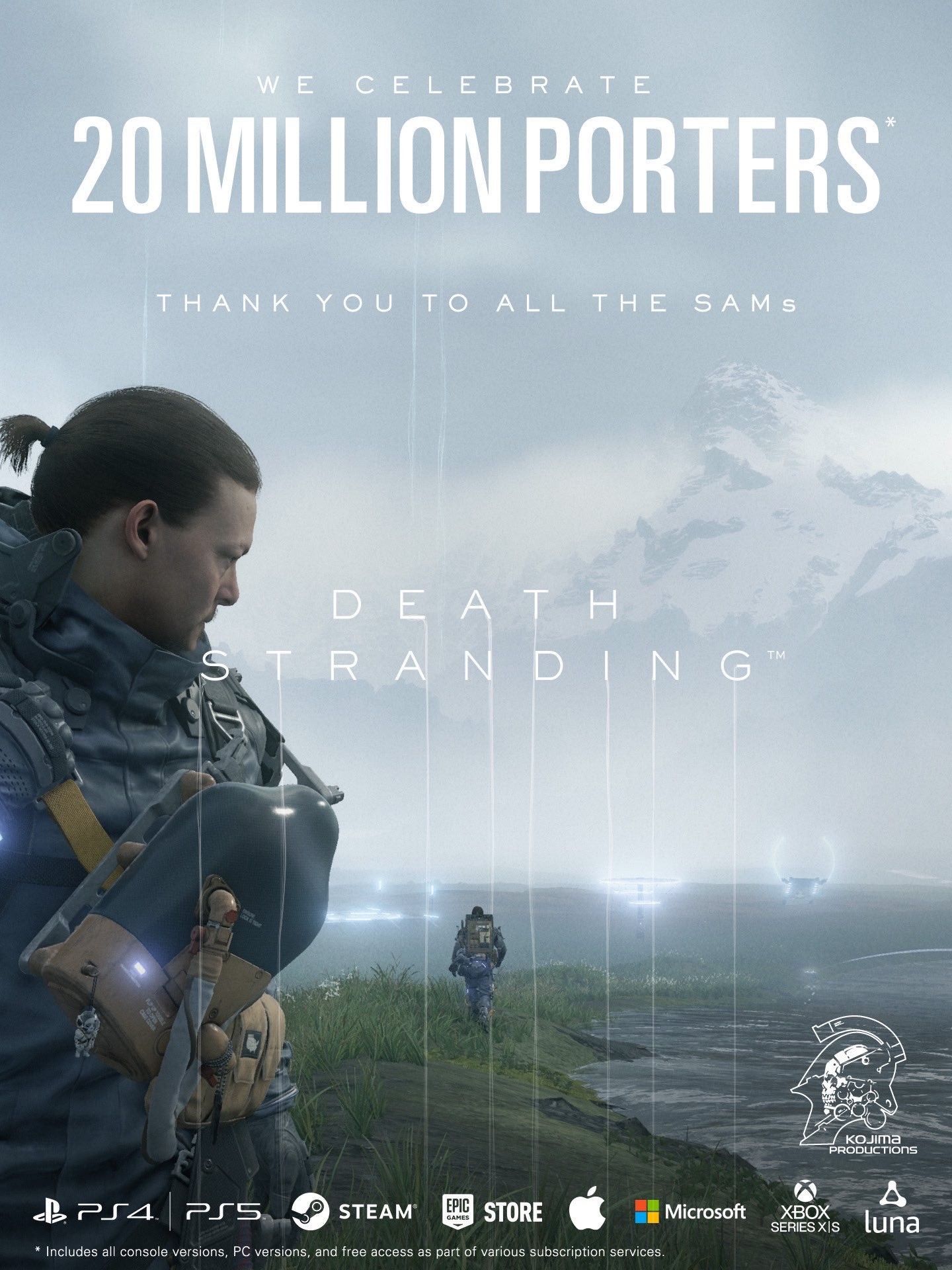 Infographic kỷ niệm 20 triệu người chơi Death Stranding