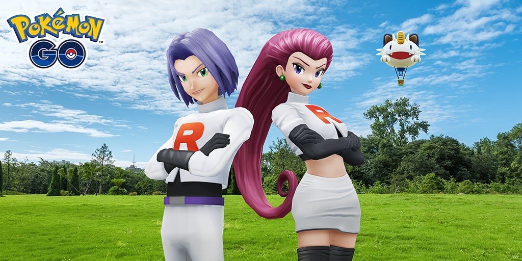 Jessie và James cùng Meowth trong Pokémon Go