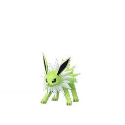 Jolteon dạng shiny màu xanh lá cây trong Pokémon Go