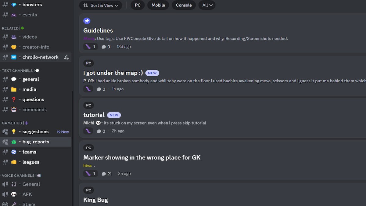 Kênh Discord chính thức của Blue Lock Rivals