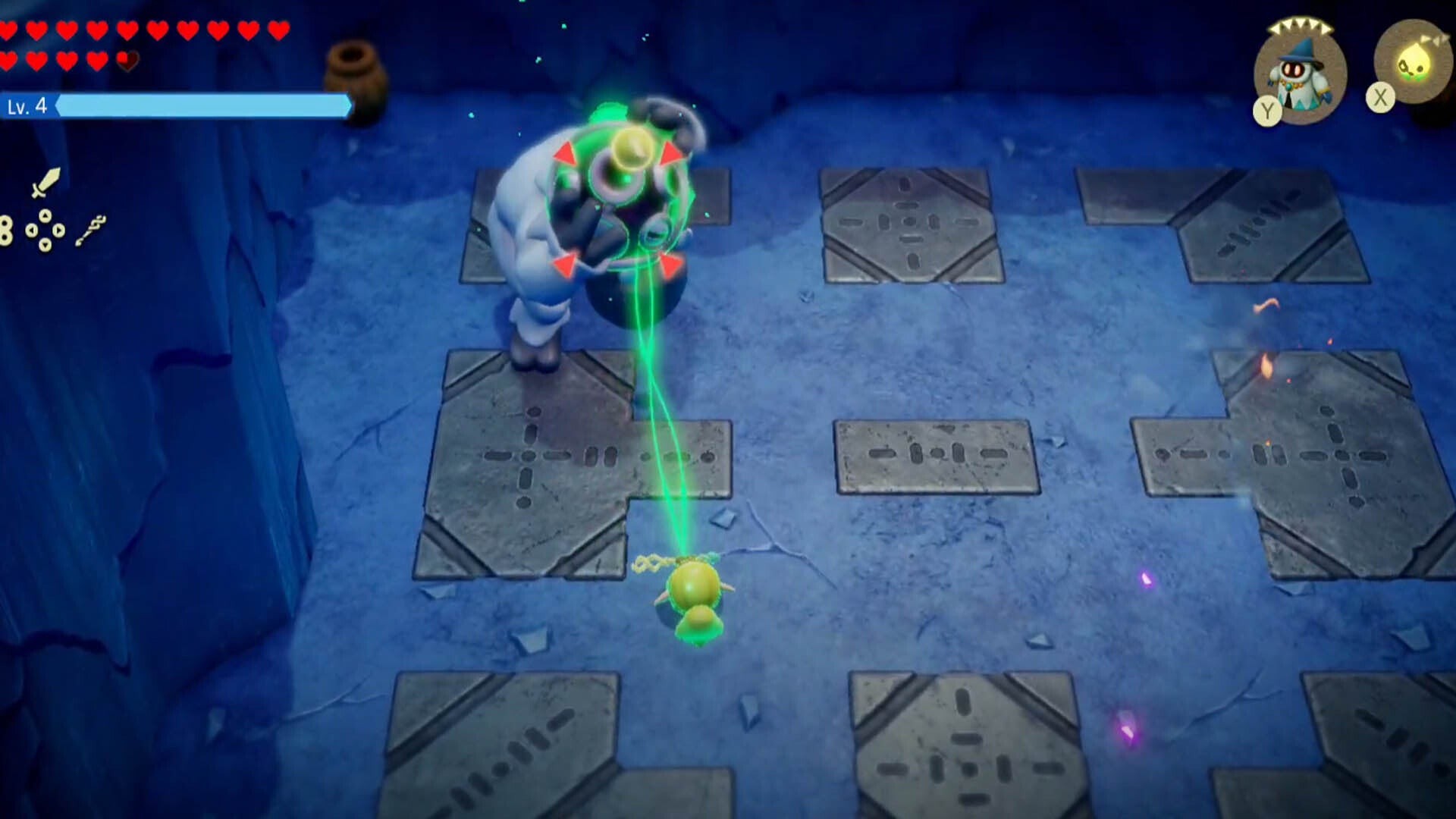 Kéo mũ của Skorchill bằng Bind trong giai đoạn hai của Zelda: Echoes of Wisdom