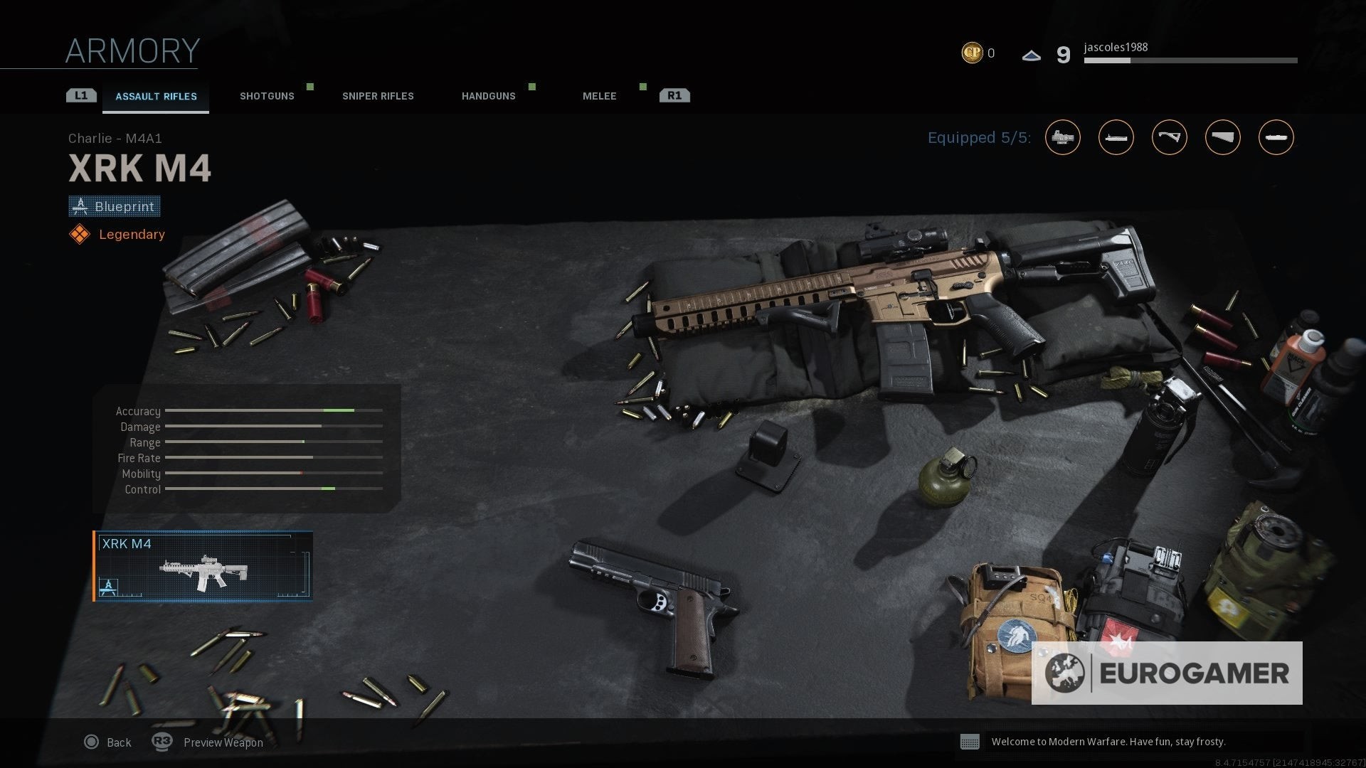 Kho vũ khí hiển thị các Blueprint trong Call of Duty Modern Warfare