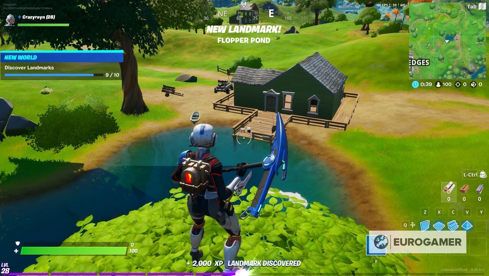 Khu vực Coral Cove Fortnite với các cấu trúc san hô gần Sweaty Sands