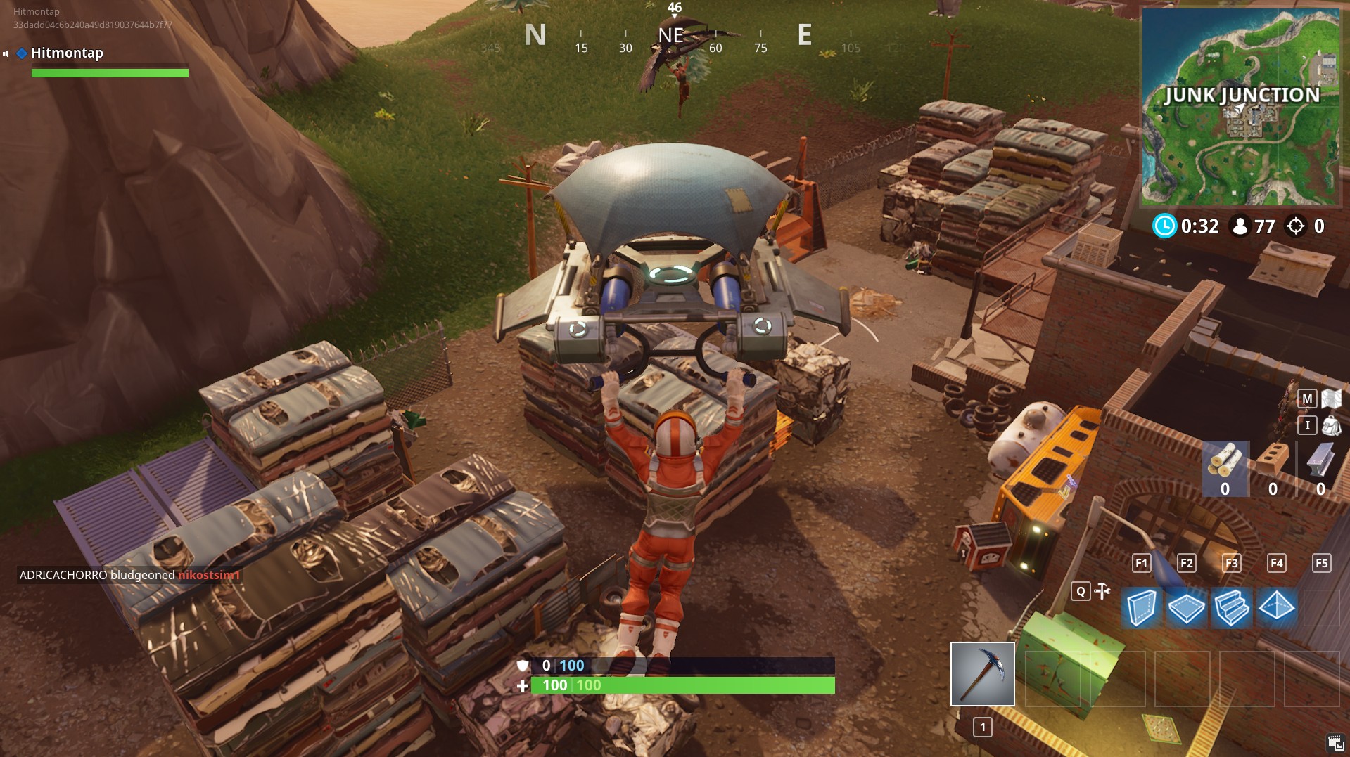 Khu vực Junk Junction trong game Fortnite nơi chứa kho báu thử thách Haunted Hills
