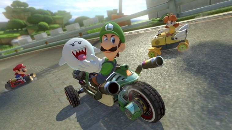 Khu vực phản trọng lực trong Mario Kart 8 Deluxe