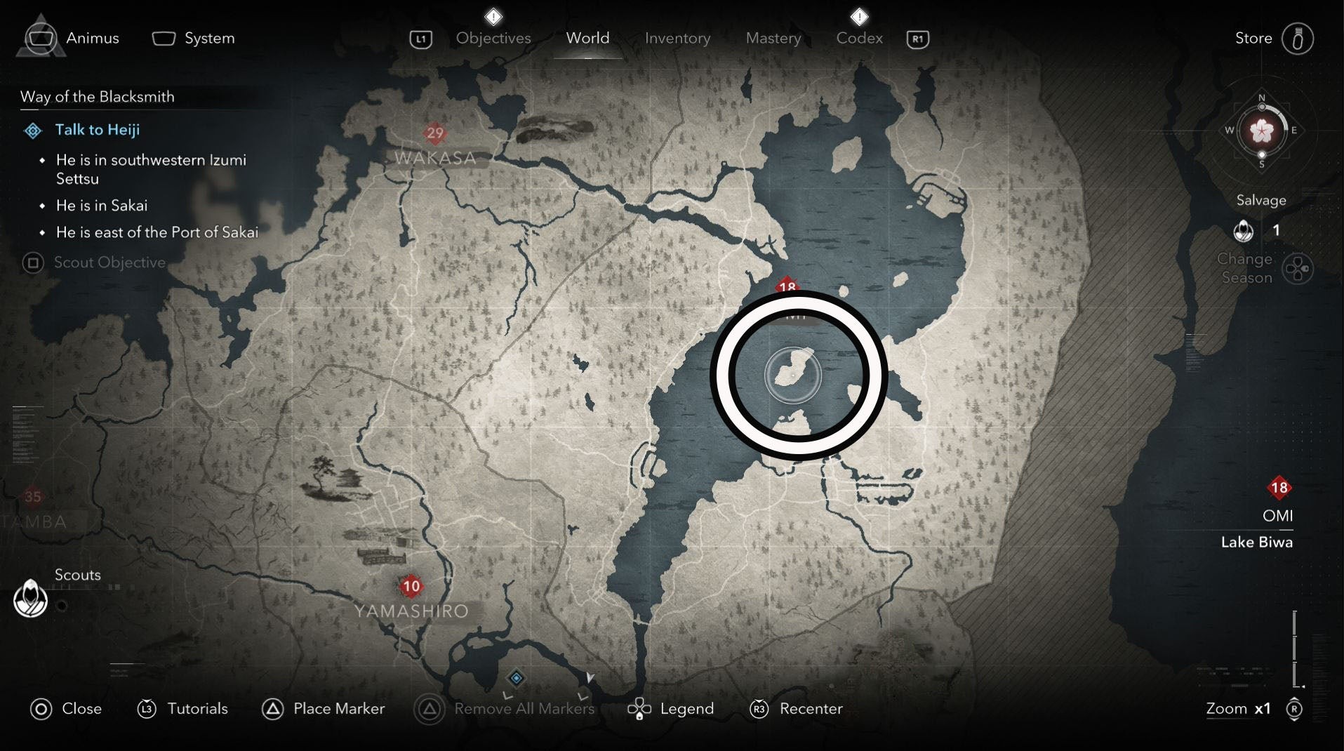 Khung cảnh Đảo Mèo nhìn từ thuyền trong Assassin's Creed Shadows