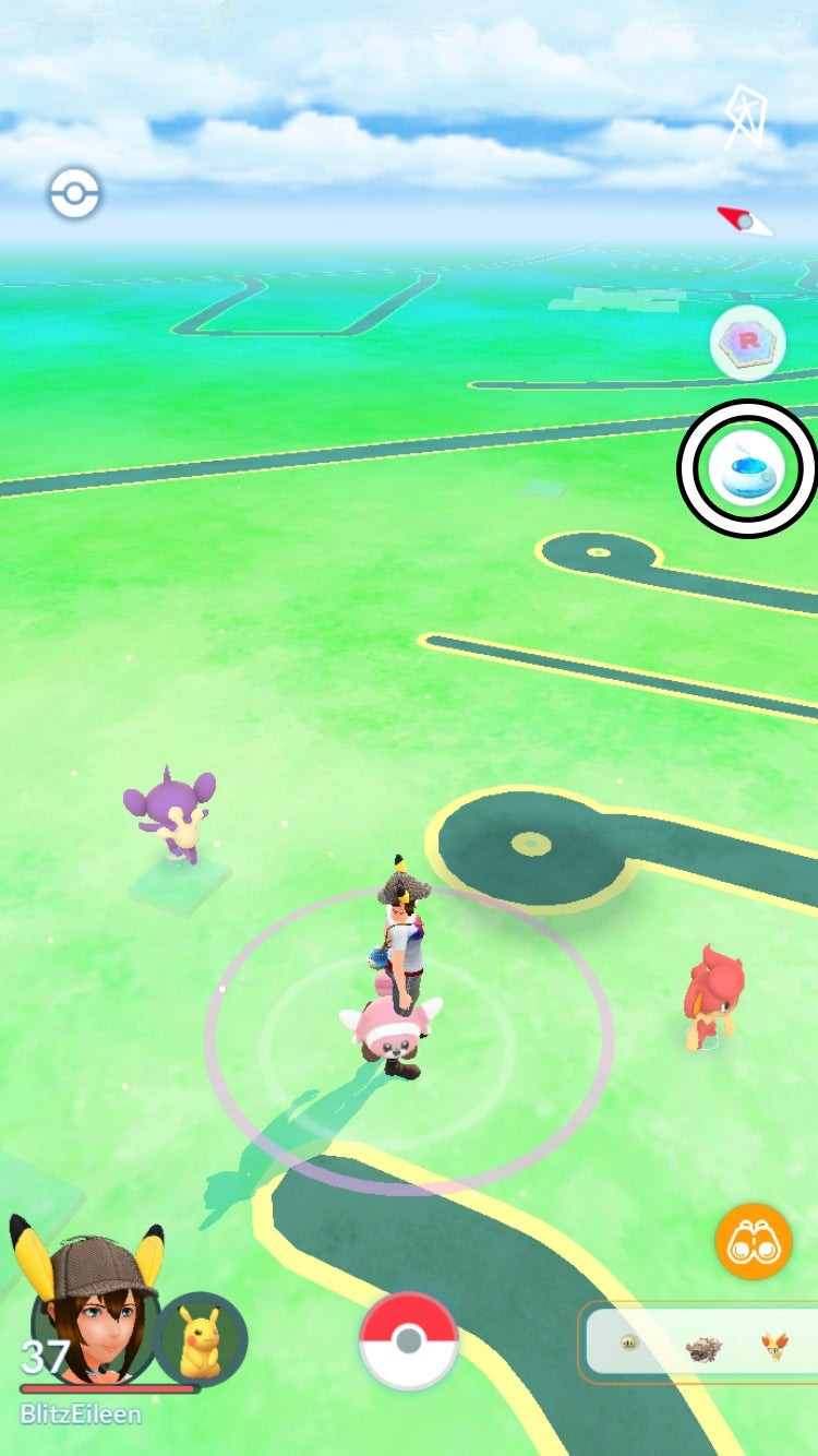 Kích hoạt Nhang Thám Hiểm Hàng Ngày từ túi đồ trong Pokémon Go