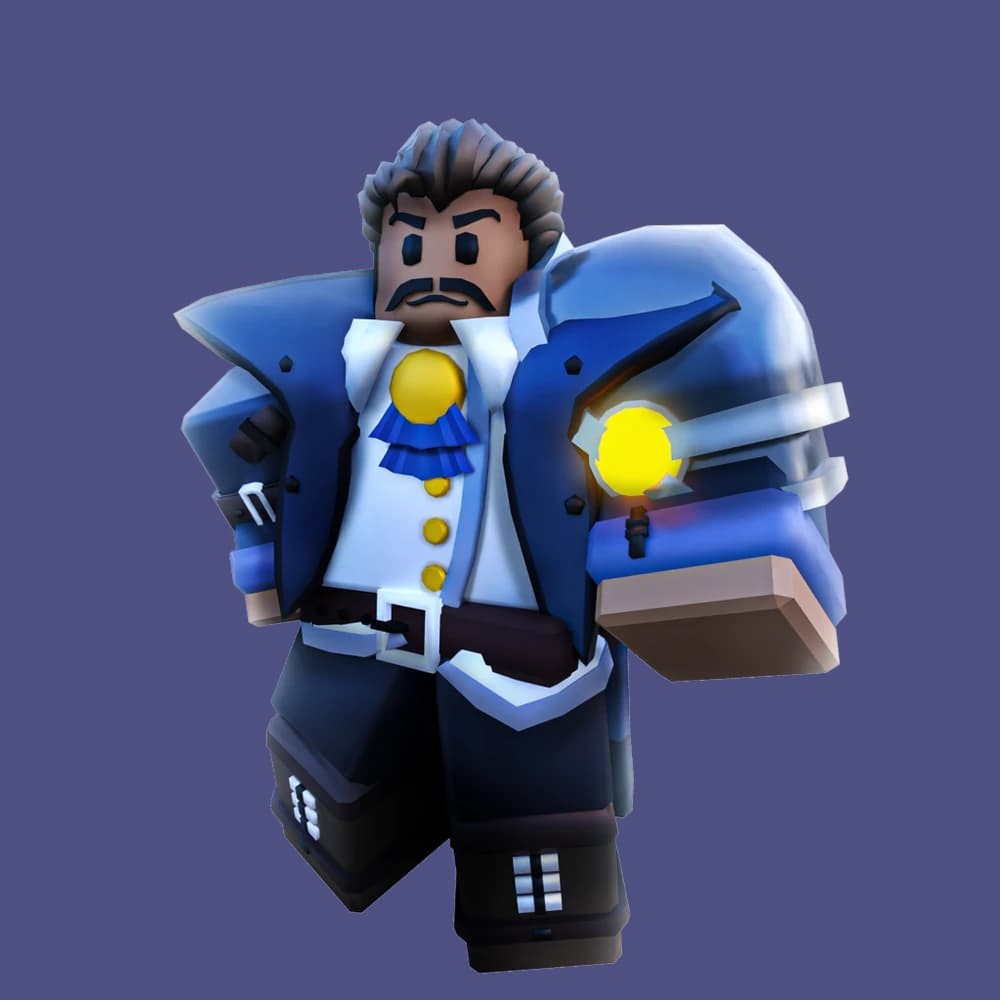 Kit Conqueror Roblox Bedwars đặt cờ hiệu buff đồng minh
