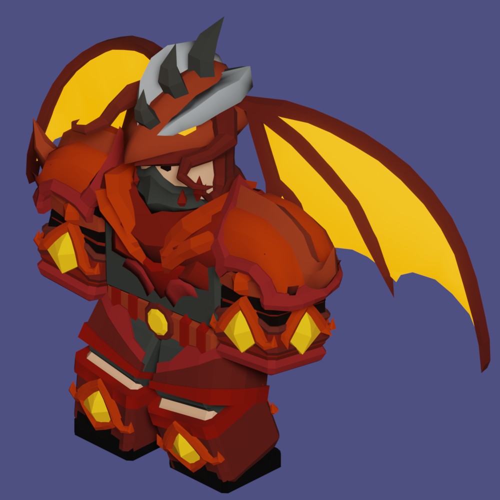 Kit Infernal Shielder Roblox Bedwars với khiên khổng lồ phòng thủ
