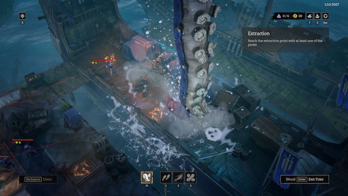 Kraken tấn công kẻ thù trong Rogue Waters.