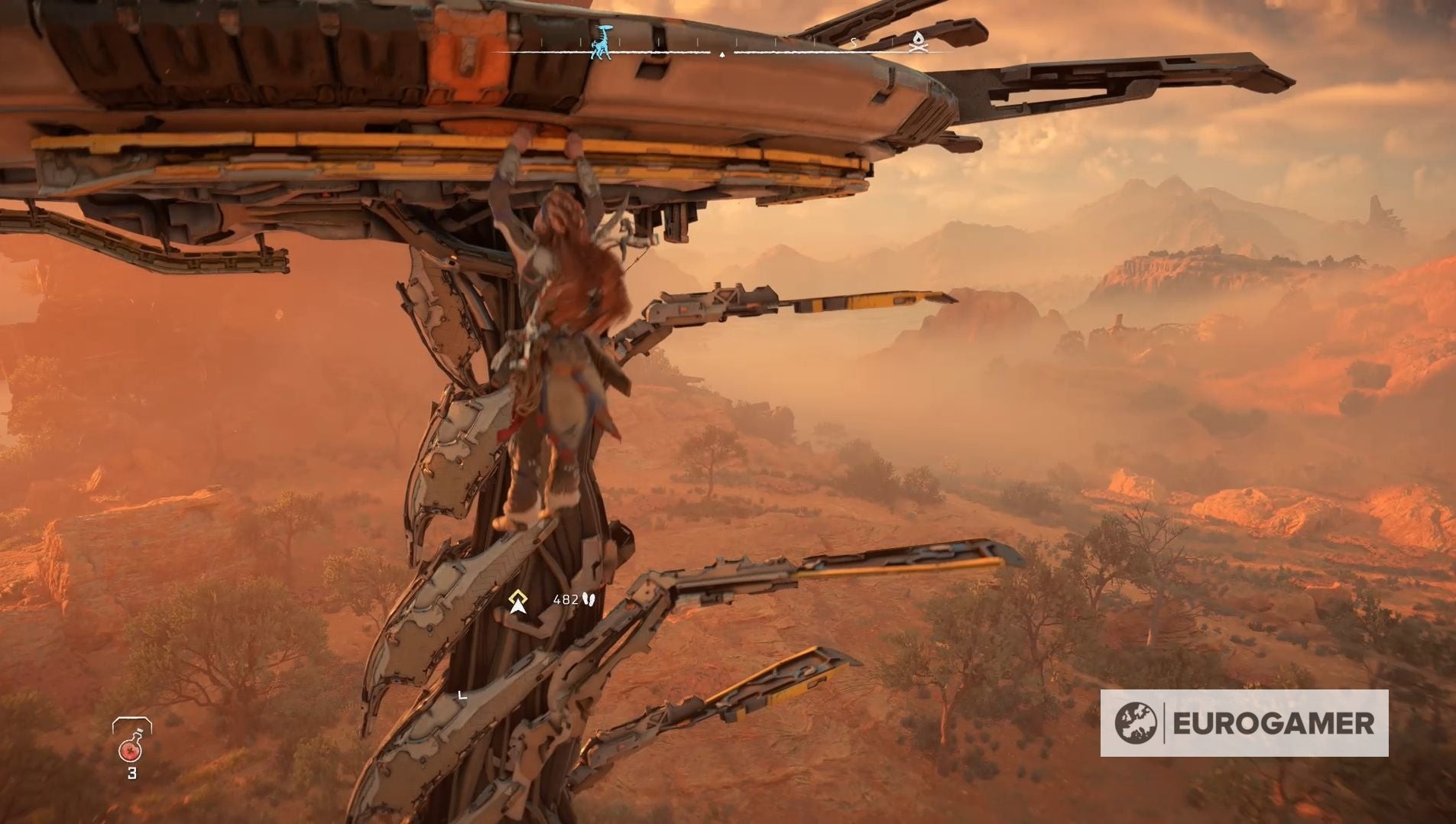 Lan can màu vàng trên đầu Tallneck