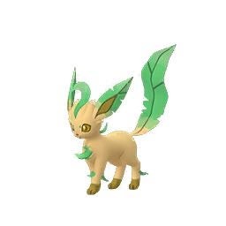 Leafeon dạng shiny có màu sắc đậm hơn và lá màu nâu trong Pokémon Go