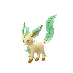 Leafeon dạng thường màu kem và xanh lá trong Pokémon Go