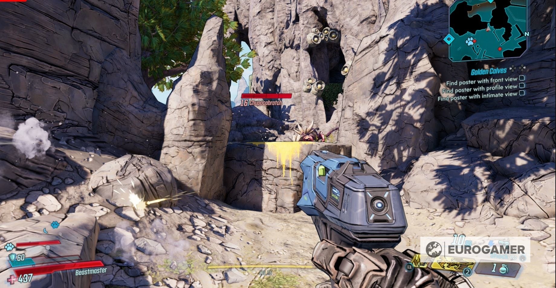 Leo lên bức tường này để đến khu vực chiến đấu với Chupacabratch - Borderlands 3