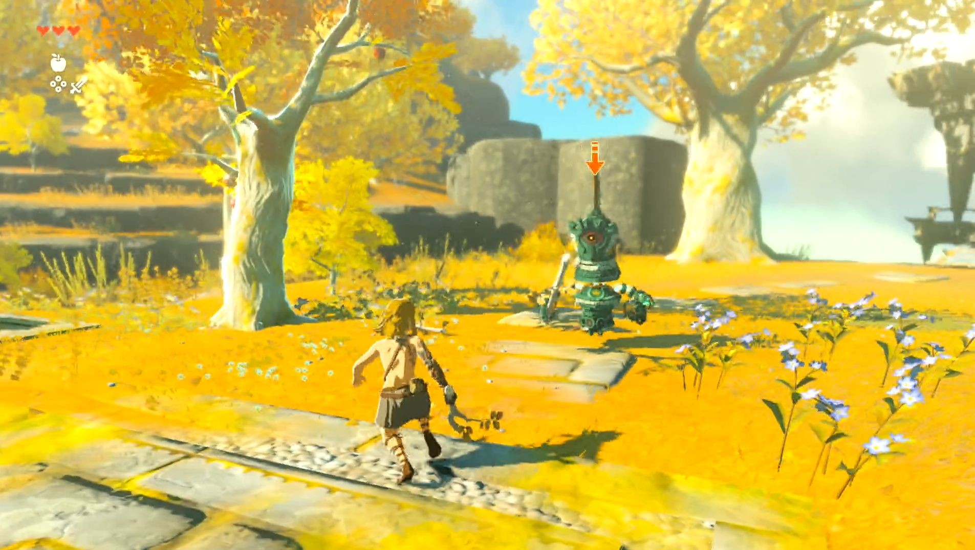 Link chiến đấu với Soldier Construct trên Đảo Trời Vĩ Đại - Zelda Tears of the Kingdom