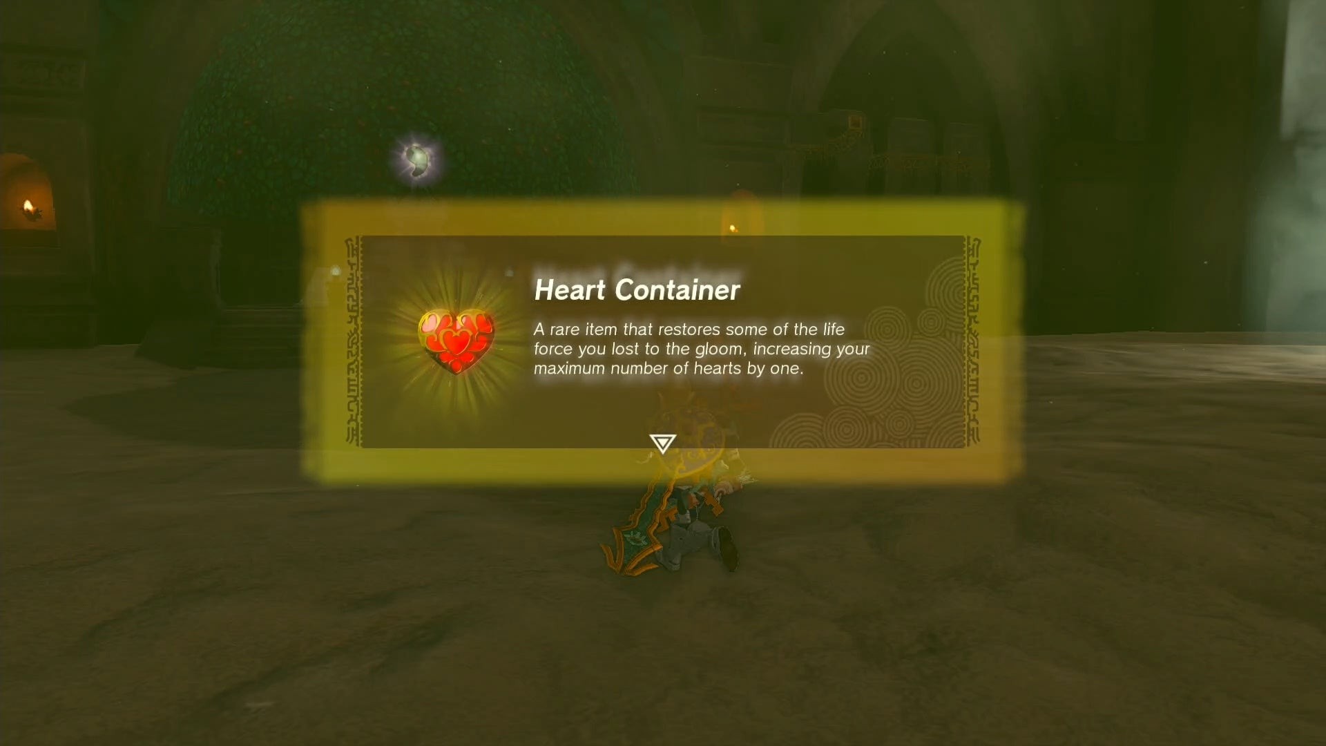 Link nhận được một Bình Tim như phần thưởng sau khi đánh bại boss Queen Gibdo trong The Legend of Zelda: Tears of the Kingdom.