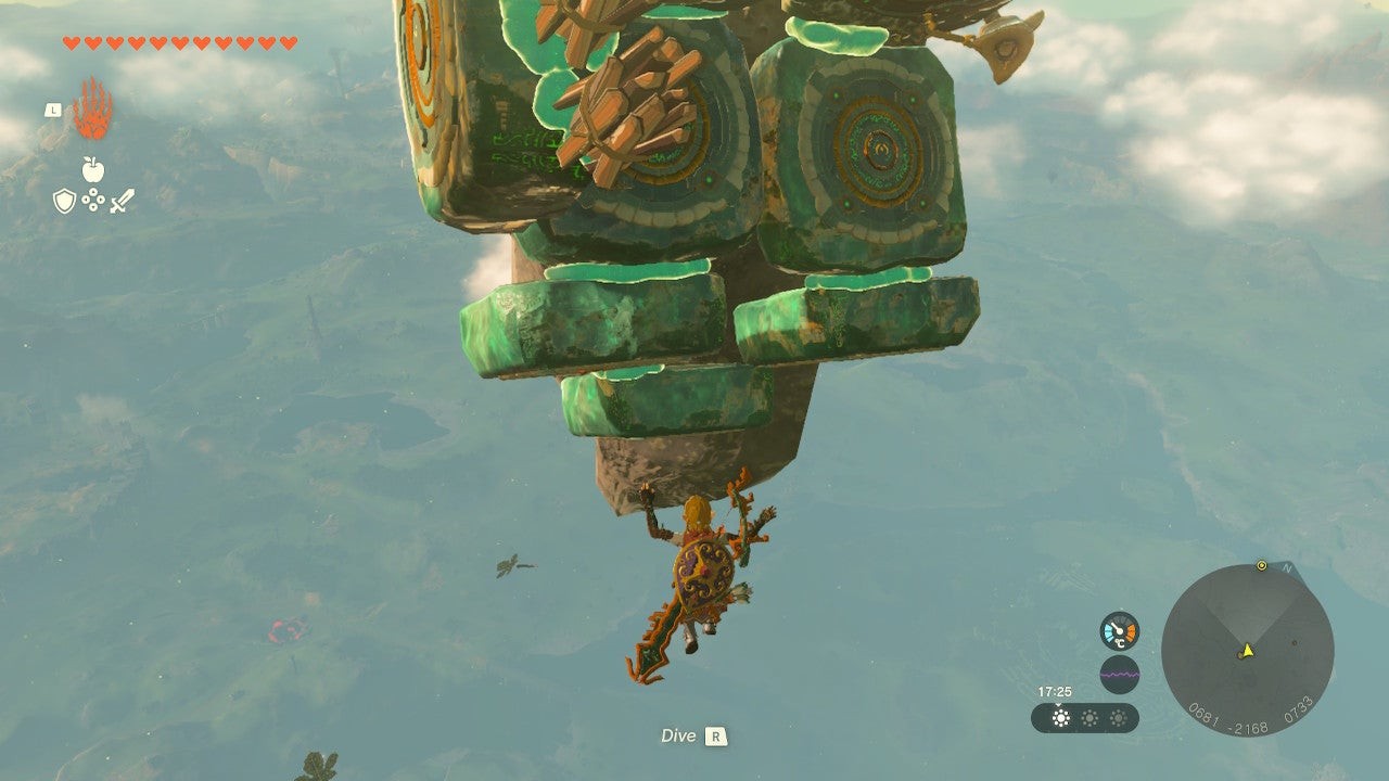 Link và ngôi nhà tạm bợ yêu quý của mình rơi khỏi đảo trời trong The Legend of Zelda: Tears of the Kingdom