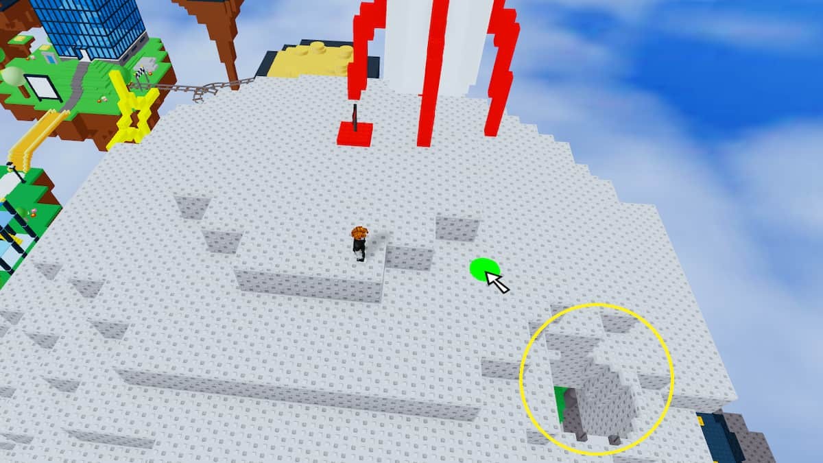 Lỗ nhỏ trên Hành tinh trắng trong sự kiện Roblox The Classic