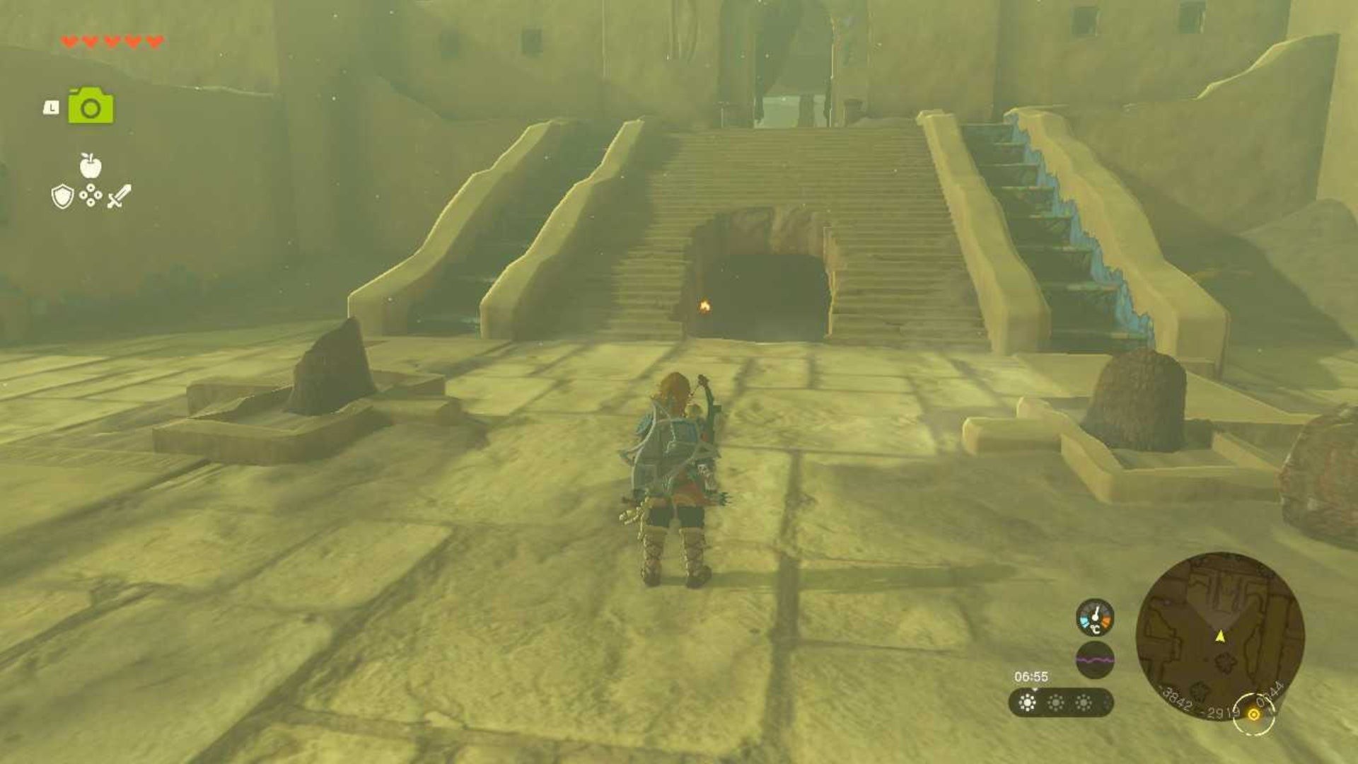 Lối vào chính dẫn xuống hầm trú ẩn Làng Gerudo Zelda TotK