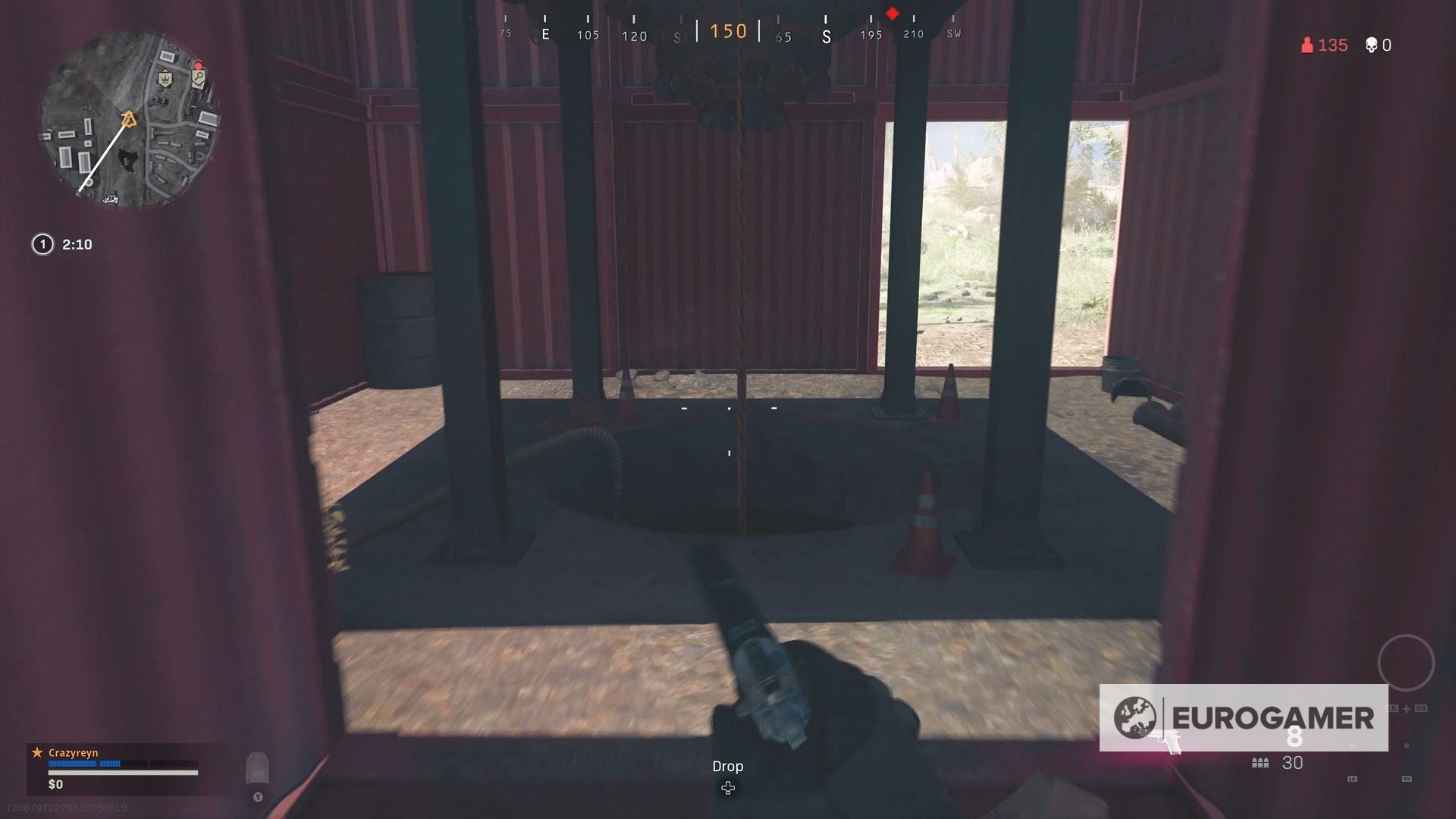 Lối vào hầm WW2 Warzone qua khe nứt trên mặt đất