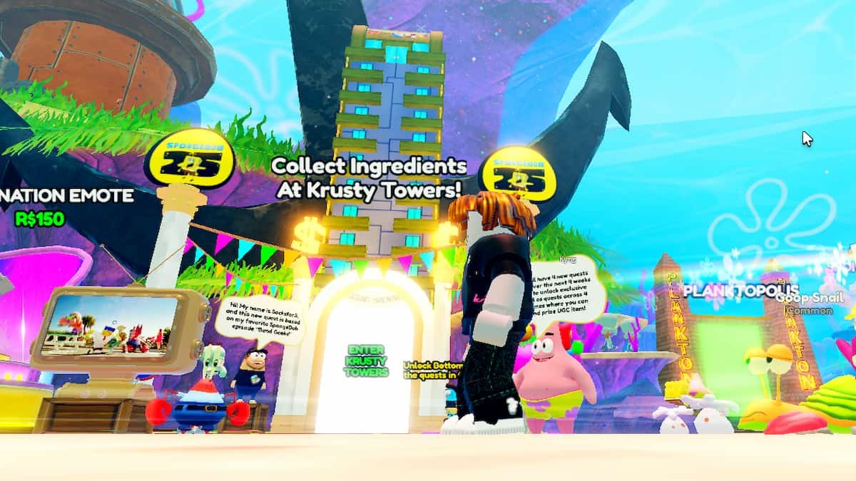 Lối vào Tháp Krusty trong SpongeBob Simulator