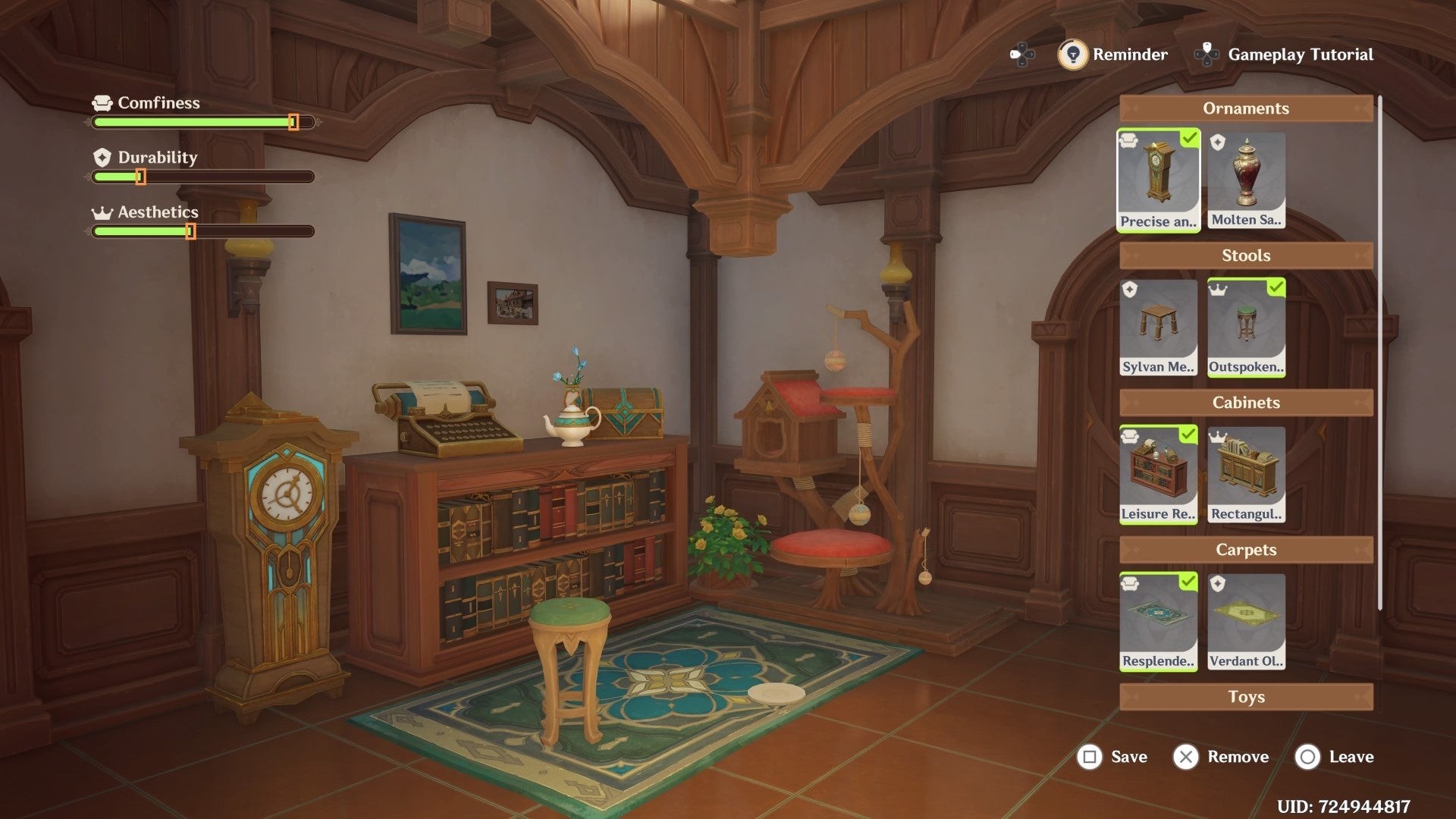 Lựa chọn nội thất đúng cho mèo Dustball trong sự kiện Feline Fortress Furrdyssey Genshin Impact