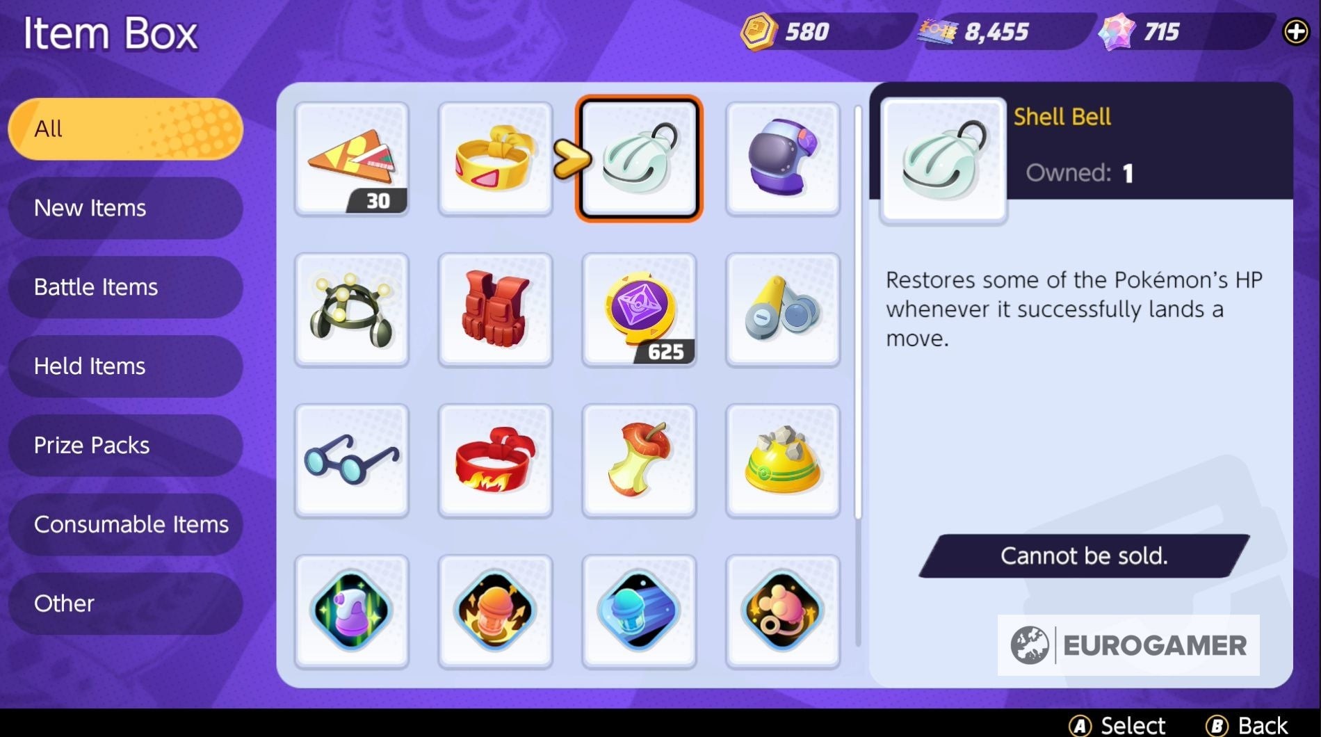 Lucario với bộ trang bị Held Items trong trận đấu