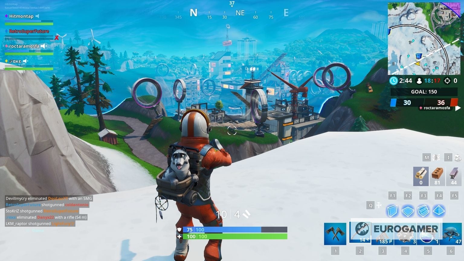 Luồng gió Slipstream bao quanh khu vực Neo Tilted trong Fortnite