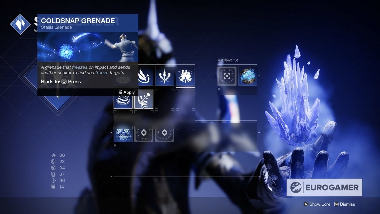 Lựu đạn Coldsnap Grenade trong Destiny 2 - phần thưởng từ Born in Darkness Part 3