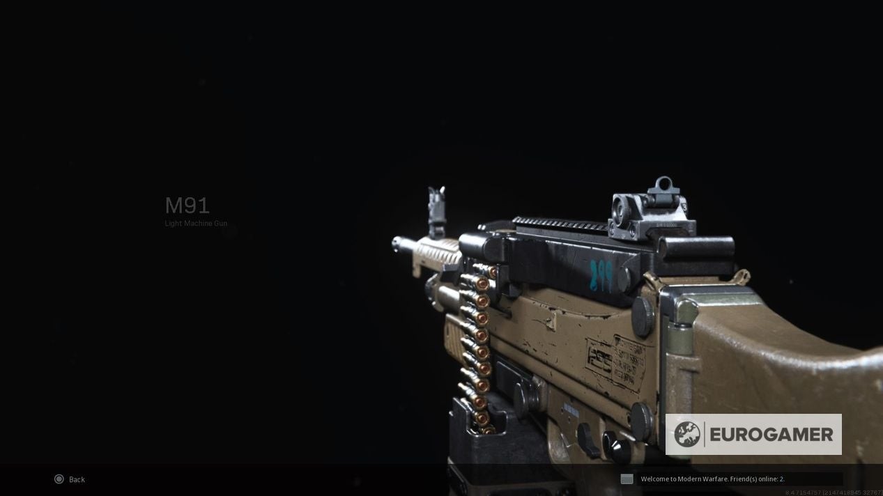 M91 - súng máy hạng nhẹ mạnh nhất trong Modern Warfare