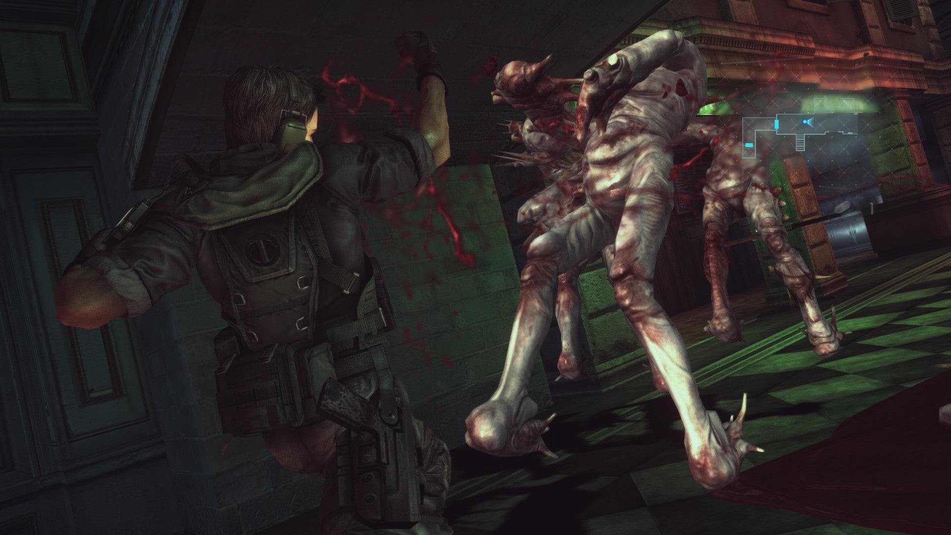Màn hình lựa chọn nhân vật và trang phục trong Raid Mode Resident Evil Revelations