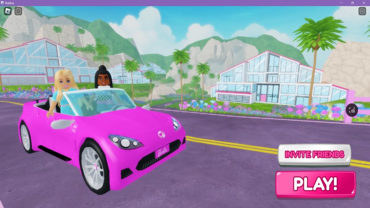 Màn hình mở đầu của Barbie Dreamhouse Tycoon trên Roblox.