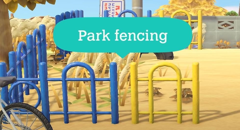 Mẫu hàng rào công viên (Park fencing) mới trong Animal Crossing