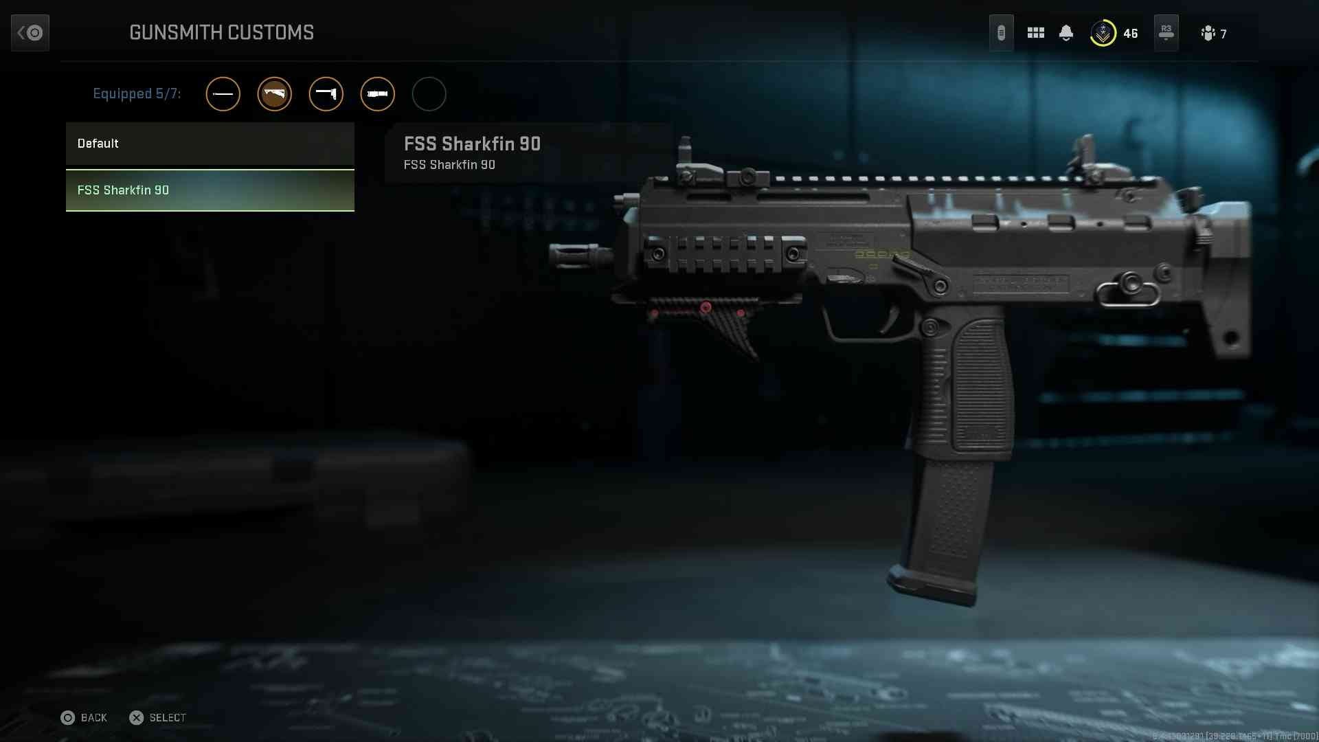 Menu lựa chọn skin cho phụ kiện, hiển thị các skin có sẵn từ Weapon Vault hoặc Blueprint