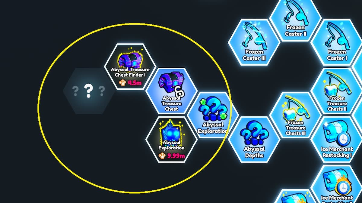 Menu nâng cấp Holiday Event trong PETS GO với tùy chọn Abyssal Treasure Chest