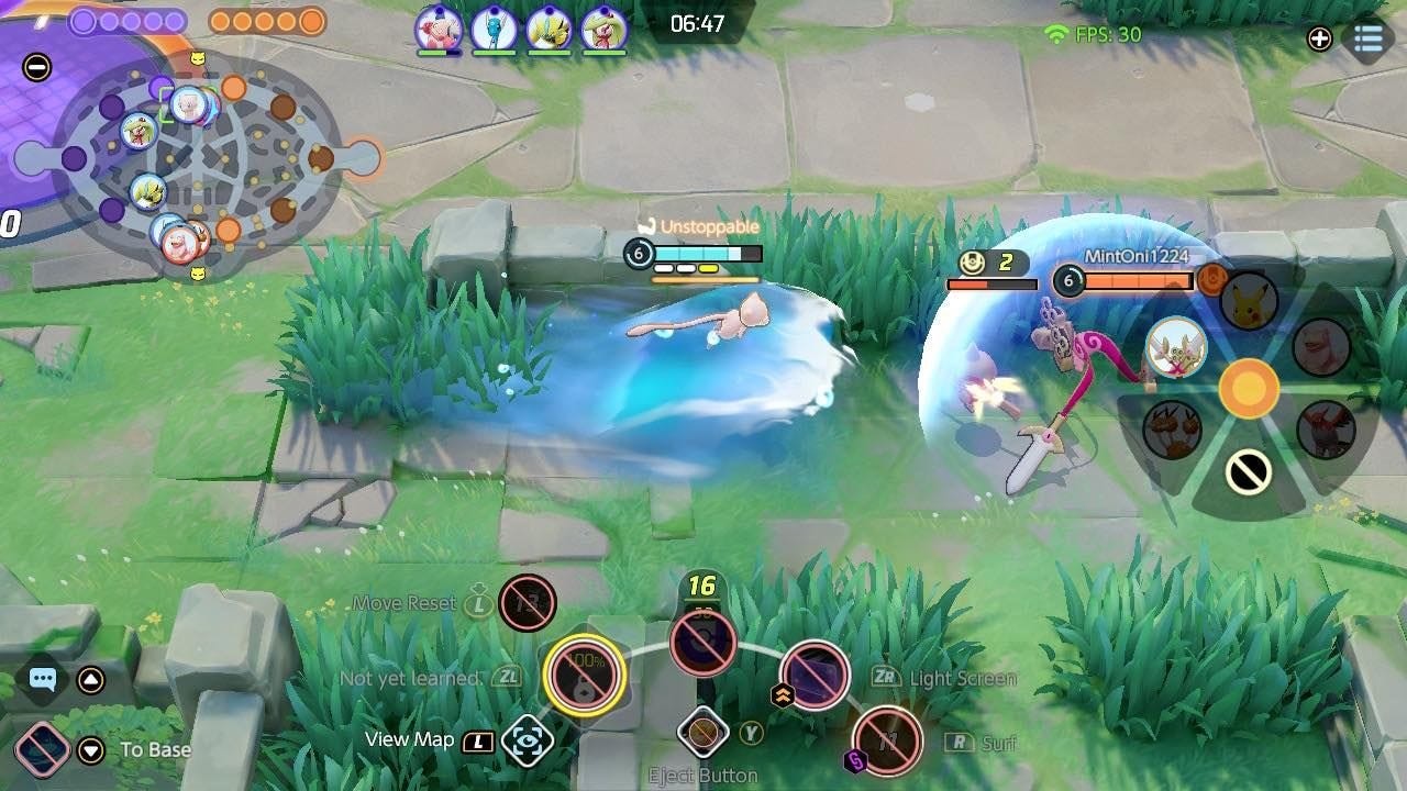 Mew chuẩn bị tung chiêu thức Electro Ball